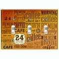 thumbnail image 1 of Metal Light Switch Wall Plate Outlet Cover (Coffee Cafe Diner Sign Sunset Brown - Triple Toggle), 1 of 2