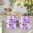 thumbnail image 4 of Purple Flowers Kitchen Towels Set of 3, Spring Blooms Botanicals Watercolor Floral Absorbent Dish Towels for Kitchen, Microfiber Hand Towel, Quick Drying Tea Towel for Cleaning Decorative Dishcloths, 4 of 7