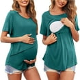 thumbnail image 2 of Gerichy Womens Short Sleeve Maternity Nursing Tops Breastfeeding Shirts Pregnancy Clothes Nursing T-shirts, 2 of 6