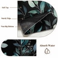 thumbnail image 6 of 2x3 Ft Entryway Area Rug, Teal Black Botanical Kitchen Rug Runner Washable Floor Mat, Spring Eucalyptus Leaves Greenery Non Slip Indoor Door Mat Throw Carpet for Bathroom Living Room Bedroom, 6 of 8
