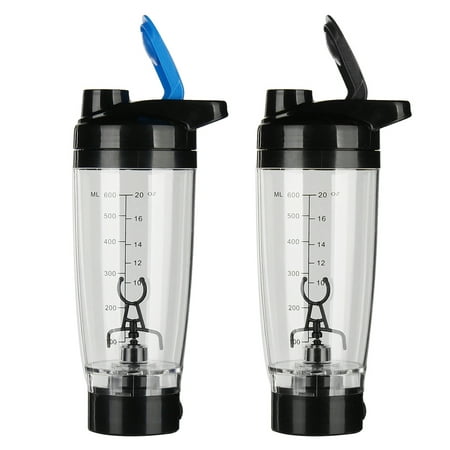 600ml Protein Shake Bottle- Electric Self Stirring Tornado Mixer Cup Fitness Bottle Automatic Powder Blender (not include 2 (Best Blender For Protein Shakes)