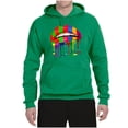 thumbnail image 2 of Wild Bobby, Colorful Painted Lip, Streetwear, Unisex Graphic Hoodie Sweatshirt, Kelly, Medium, 2 of 5