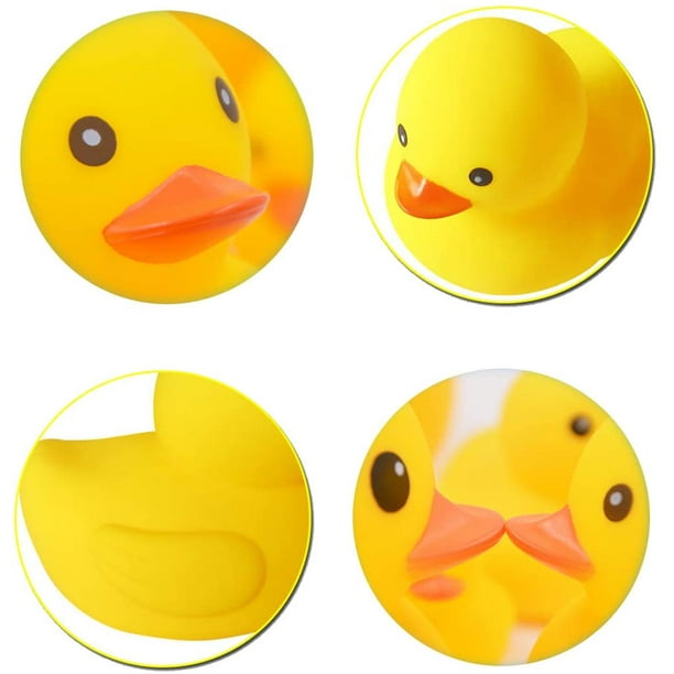 Rongmo Yellow Rubber Bath Ducks Baby Bath Toy 20 Pack Yellow