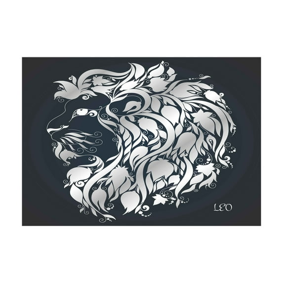 Ambesonne Zodiac Jigsaw Puzzle, Leo Astrology Zodiac, Heirloom-Quality Fun Activity for Family Durable Cardboard, 1000 pcs, Blue Grey