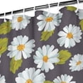 thumbnail image 3 of Darkgray Daisy Flower Green Leaves Pattern Shower Curtain 72"x72" ,Bathroom Decorative Shower Curtains Set with 12 Hooks,Modern Waterproof Washable Shower Curtain, 3 of 6