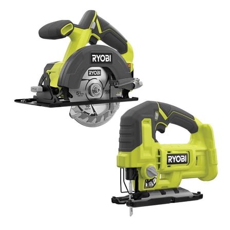 ONE  18V Cordless 2-Tool Combo Kit with 5-1/2 in. Circular Saw and Jig Saw (Tools Only)