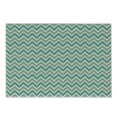 thumbnail image 1 of Chevron Cutting Board, Zigzag Stripes Pattern Angular Design Retro Design Inspirations, Decorative Tempered Glass Cutting and Serving Board, Small Size, Pale Sage Green Beige, by Ambesonne, 1 of 1