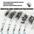 thumbnail image 6 of BQBQERT Fishing Tackle Accessories Barrels Swivels Ball Bearing Barrels Rolling Swivels Pack of 100, 6 of 8