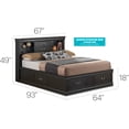 thumbnail image 2 of Glory Furniture Queen Storage Bed with Drawers and Antiqued Hardware, Black, 2 of 2