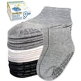 thumbnail image 1 of Calcetines para bebés Simply Kids Grippy de 12 a 18 meses, 1 a 3 años, 9 pares, 1 of 6