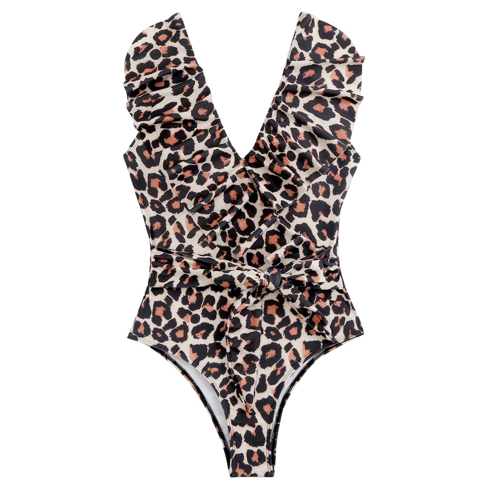 Solid Color Bathing Suit Ladies 2023 Women's Swimsuit Cut Out Swimsuit