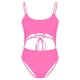 thumbnail image 1 of Eigraketly Colección de trajes de baño elegantes y cómodos, listos para la playa, de nailon, traje de baño de una pieza, ropa de playa de Traje de baño rosa SG, 1 of 6