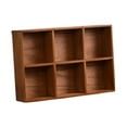 thumbnail image 3 of Estante de exhibición de madera Estante flotante Estante de decoración de pared Exhibición decorativa 6 cuadrículas, 3 of 9
