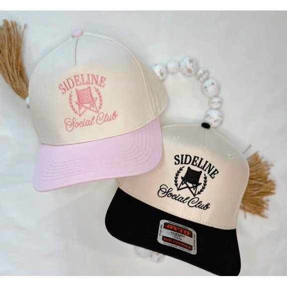 Sideline Social Club Retro Baseball Hat, Tailgating, Perfect for Sports Enthusiasts, Outdoor Events, and Fashion-Forward Outfits, Comfortable and Stylish Snapback Design