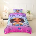 thumbnail image 2 of Castle Fairy Inspirational Girl Twin Duvet Cover,Butterfly Quote Art Twin Bedding,Purple,1 Duvet Cover and 1 Pillowcase, 2 of 6