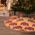 thumbnail image 4 of Salouo Red Cars Christmas Tree Skirt 48" Farmhouse Christmas Decorations Snowman Xmas Tree Skirt Tree Mat for Holiday Party Decor, 4 of 8