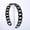 Black glossy 2Pcs, variant on Hent 2-Pack Chain Link Flexible Headbands, Non-Slip Grip All-Day Comfort Hair Bands for Women, Black & Beige