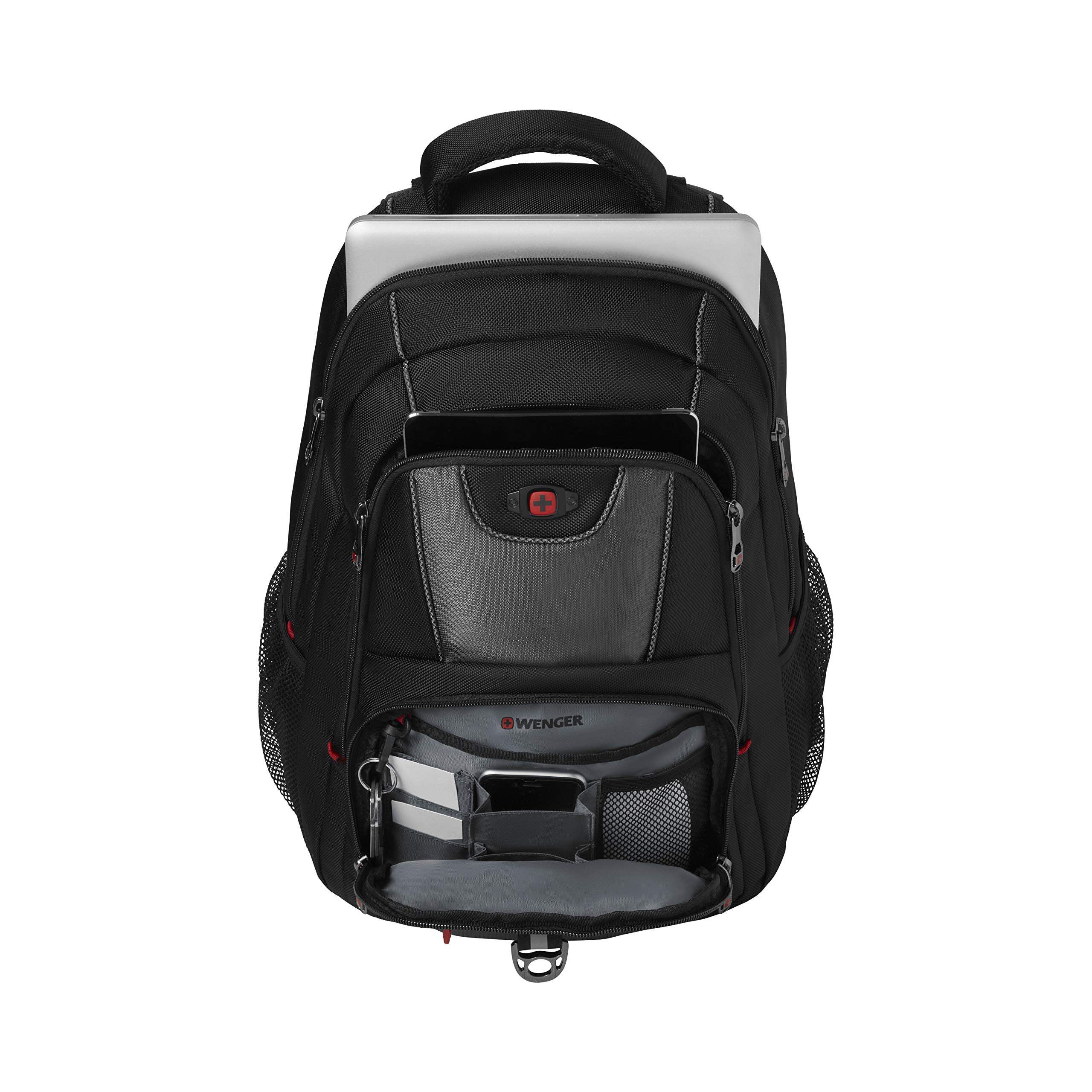 backpack wenger pillar para laptop 16 plg gris WENGER PILLAR 16 Inch Laptop Backpack, Triple Protect Compartment with  Case-Stabilising Platform in Black/Grey (25 Litre), Swiss designed, 600633:  Electronics