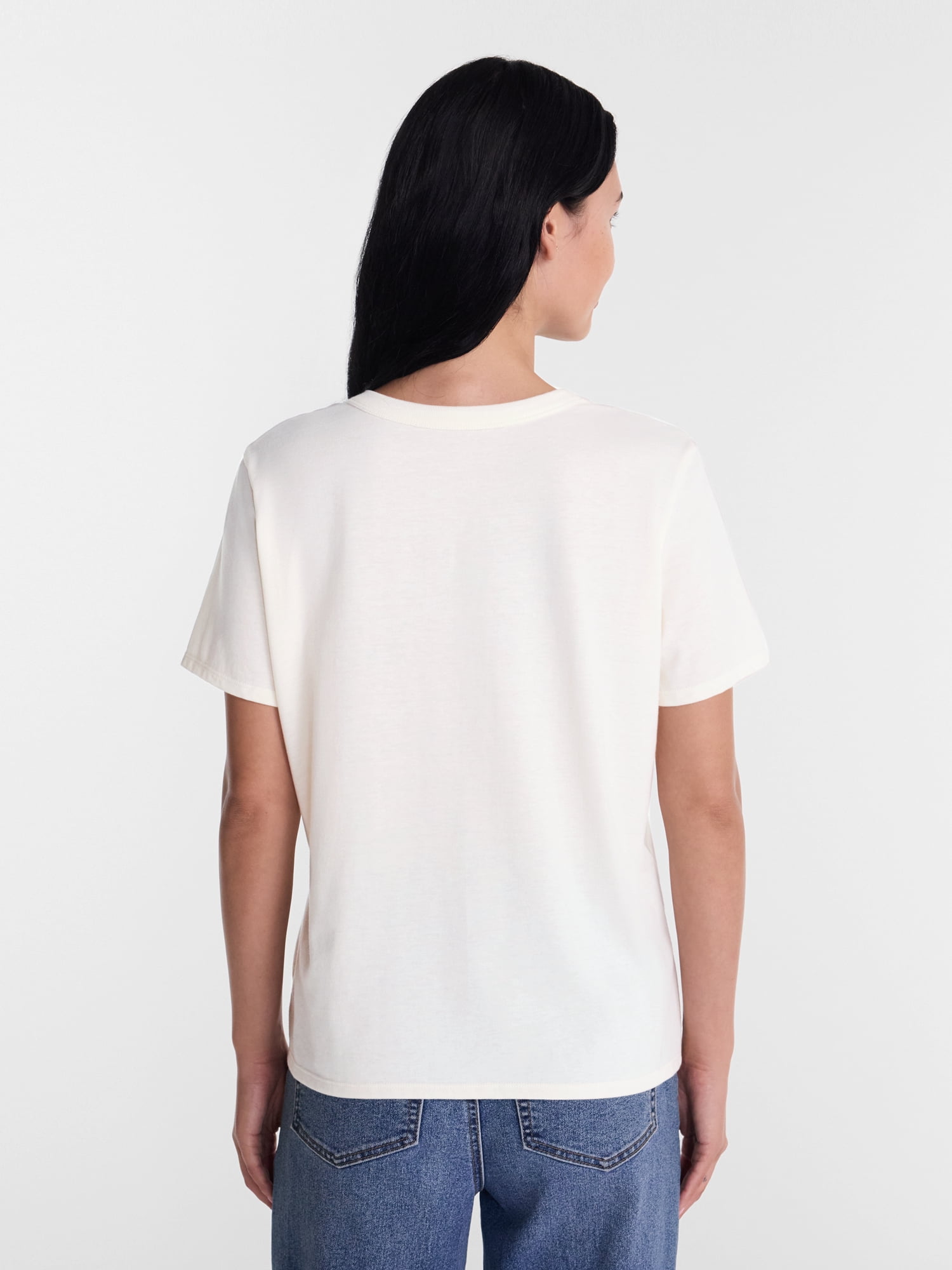 Junior's Graphic Everyday Short Sleeve Tee, Rose and Butterfly Sizes XXS-XXL