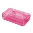 thumbnail image 6 of Sahpxhe 2-Pack Simple Plastic Transparent Pencil Box,Large Capacity Clear Storage Pencil Case with Snap-Tight Lid,Stackable Design for Office Supplies,Size 2.36X7.87X4.33In Pink, 6 of 9