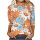 thumbnail image 2 of Fiudx Ofertas y Liquidaciones Camiseta Estampada a La Moda para Mujer, Blusa de Mangas 3/4, Tops Informales con Cuello Redondo, 2 of 3