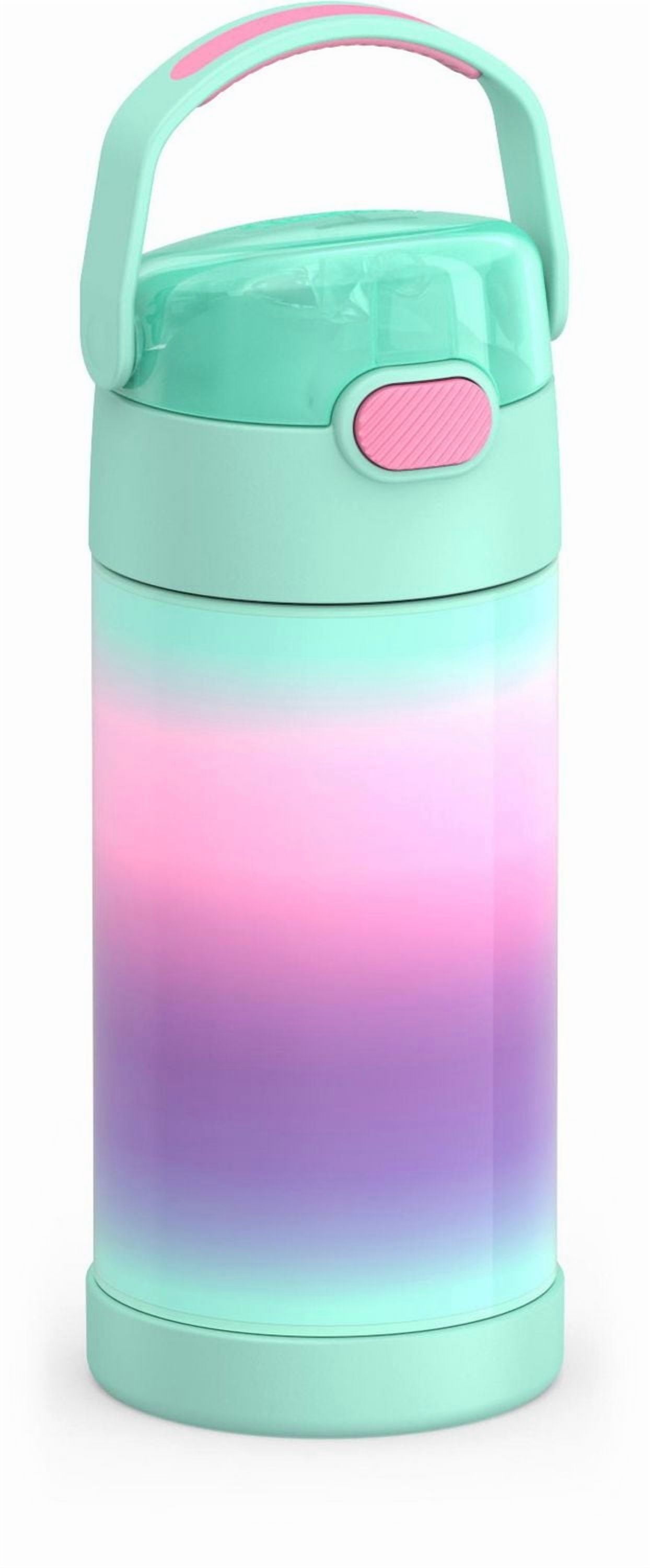Thermos Kids Vacuum Insulated Funtainer Water Bottle with Flip Up Straw, 355ml, Ombre, 12 Oz/354 ml, BPA free
