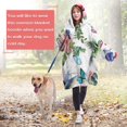 thumbnail image 4 of Wearable Oversized Blanket,Pioneer Flower Floral Print Pattern Wearable Blanket Hoodie for Adults,Cozy Hooded Blankets with Super Pockets,Super Warm Fuzzy Pullover for Women & Men, 4 of 6