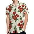 thumbnail image 4 of High Quality Hawaiian Shirts for Men Short Sleeve Aloha Beach Shirt Floral Summer Casual Button Down Shirts Blouses JIBY74, 4 of 7