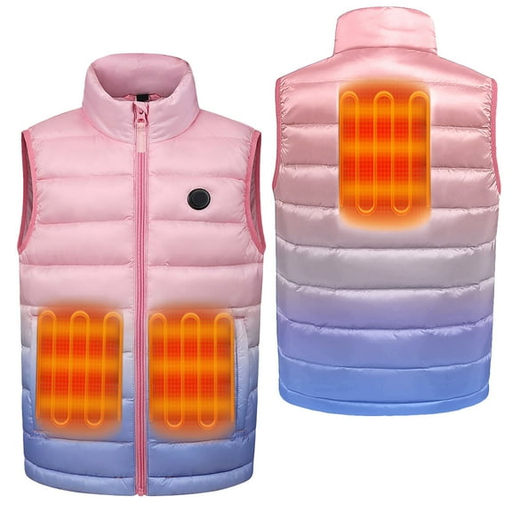REDARER Kids Heated Vest Rechargeable Battery Powered Jacket, Thermal Inner Wear Warm Outerwear for Cold Weather Gear,5-6 Years