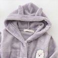 thumbnail image 6 of Gibobby Toddler Boys Girls Kids Hooded Bathrobe,Soft Flannel Loungewear Robe with Adjustable Tie,Cartoon Print,for Toddlers to Kids 18 Month 2T 3T 4T 5T 6T Kids Pajamas,Grey,Size 3-4T, 6 of 6