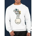 thumbnail image 2 of Astronaut Saxophonist. Sweatshirt Men -Image by Shutterstock, Male 5X-Large, 2 of 4