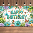 thumbnail image 6 of Yatrandify Colorful Theme Birthday Banner Floral Design Decorative Butterfly Birthday Celebration Event Decoration for Birthday Party Indoor Decoration Photo Shoot, 6 of 8