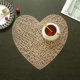 thumbnail image 2 of Tapetes de vinilo metálico de 15 pulgadas para el día de San Valentín, Festival de Navidad, almuerzo, fiesta, restaurante, decoración de mesa para el hogar, dorado, juego de 6, 2 of 5