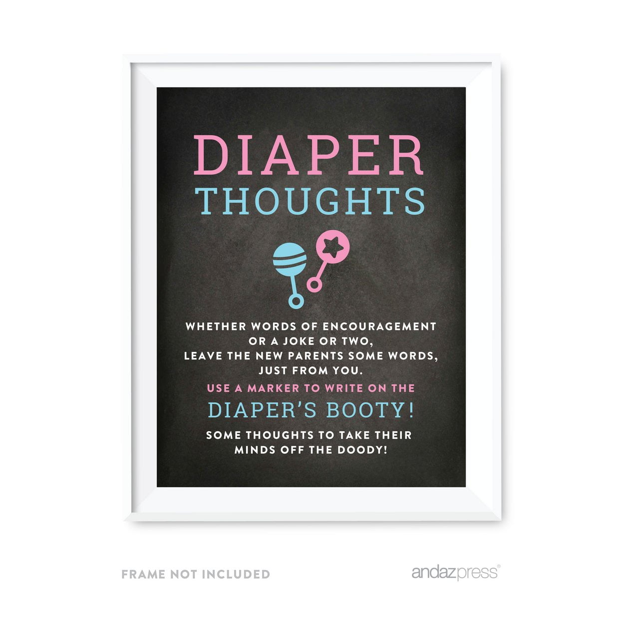 diaper thoughts team pinkblue gender reveal baby shower