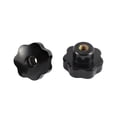 thumbnail image 4 of Unique Bargains M8 Female Thread Plastic Head Screw On Clamping Nuts Knob Grip Black 5 Pcs, 4 of 4