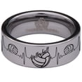 thumbnail image 2 of Volleyball Tungsten Carbide Ring, 2 of 9