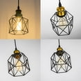 thumbnail image 2 of KAYYELAMP 3Pcs Slanting Position Adjusted Corded J-Type Cage Shade Black Track Light 3.2 Feet Matt Brass E26 Base Vintage Design for Kitchen Loft Sloping Space(No Bulb, Track), 2 of 6