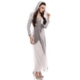 thumbnail image 2 of Sunloudy Disfraz de Cosplay de Halloween para Mujer, Vestido de Novia de Malla de Manga Larga de Longitud Completa con Accesorio de Gargantilla para Niñas, 2 Colores Sunloudy  moda, 2 of 8