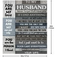 thumbnail image 2 of Husband Birthday Gift Fathers Day Anniversary Valentines Gifts for Husband Best Gifts for Husband Birthday Unique, Romantic Presents I Love You Gifts Throw Blanket 60x50, 2 of 6