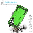 thumbnail image 4 of Shockproof Cases for Samsung Galaxy S23 FE, [Buit-in Screen Protector] Combo Holster Belt Clip [Heavy Duty] [Kickstand] Full-Body Rugged Holster Case -Green, 4 of 8