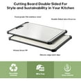 thumbnail image 4 of Premium 316 Stainless Steel Cutting Board – Double-Sided, BPA-Free, Food-Grade Steel + Eco Wheat Straw PP, for Meat/Vegetables, Non-Toxic – Home Decor, Kitchen, 4 of 9