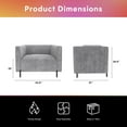 thumbnail image 6 of CosmoLiving Blair Upholstered Accent Chair and a Half, Light Gray Velvet, 6 of 15