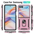 thumbnail image 5 of Designed for Samsung Galaxy Z Flip 7 5G Case, Military Grade Protective Phone Case Cover with Enhanced Metal Ring Kickstand [Support Magnet Car Mount] Compatible with Z Flip 7 5G, Pink, 5 of 8