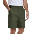 thumbnail image 2 of Iceglad Men's Linen Casual Classic Fit Short Drawstring Summer Beach Shorts, 2 of 7