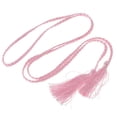 thumbnail image 2 of Mujeres chica borla pelo largo banda cuerda anillo lazos accesorios para el cabello regalo Rosado jinwen Cinturón Cuerda Trenzada, 2 of 6