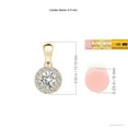 thumbnail image 3 of ANGARA Natural Diamond Halo Pendant in 14K Yellow Gold for Women (Size-4.5mm | Color-I-J | Clarity-I1-I2) | April Birthstone, Birthday, Anniversary, Jewelry Gift for Women | Natural Diamond Necklace, 3 of 7