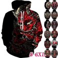 thumbnail image 2 of Sudadera con capucha con estampado 3D de samurái japonés, sudadera con personalidad, ropa de calle de hip hop, sudaderas con capucha estilo Harajuku para hombre, 2 of 4