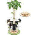 thumbnail image 1 of Rascador para gatos, 100 cm de alto, con cuerda de sisal y juguetes, 1 of 6