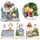 thumbnail image 5 of Adornos navideños, regalos navideños, casita navideña decorada con Papá Noel, iluminación LED, funciona con pilas Sailing Electrónica, 5 of 5