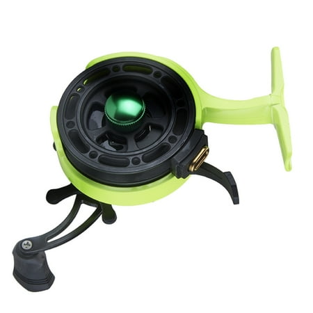 Ysmooiuy High-foot Ice Fishing Reels Highly Speed 3.2:1 Smooth Fly Fishing Wheel Adjustable Left Handed Fishing Raft Whe